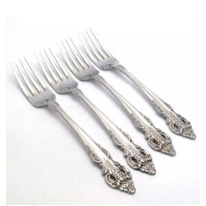 Oneida Cherbourg Dinner Forks Community Stainless Glossy Set of Four Flatware